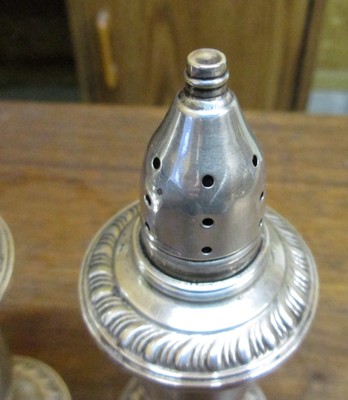 Spaulding Sterling Silver Weighted Salt and Pepper Shakers Glass Lined