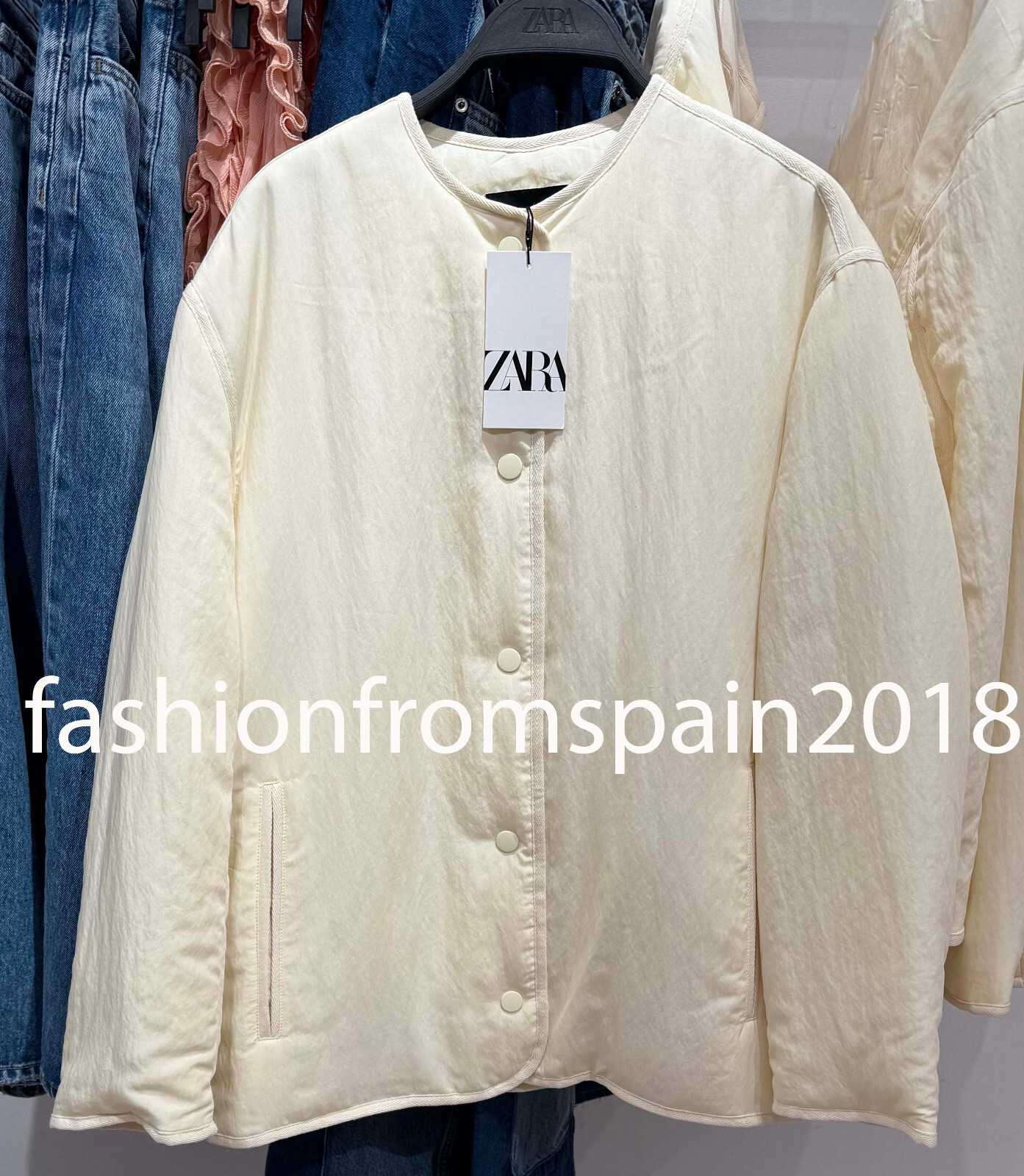 ZARA セットアップ COOL COMFORT ベージュ　Lサイズ相当 美品 ZARA ベージュ セットアップ サイズ46 M 相当 ストレッチ
