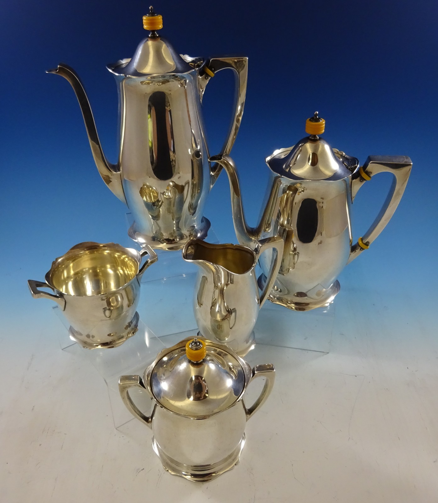 Antique by Wallace Sterling Silver Tea Set 5pc (#2644) | eBay