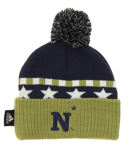 Adidas NCAA Toddlers Navy Midshipmen Трикотажные манжеты с помпоном, OSFM