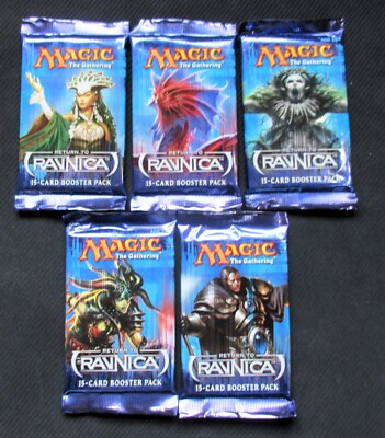MTG Magic The Gathering  RETURN TO RAVNICA  Sealed Booster Packs x 5 Packs