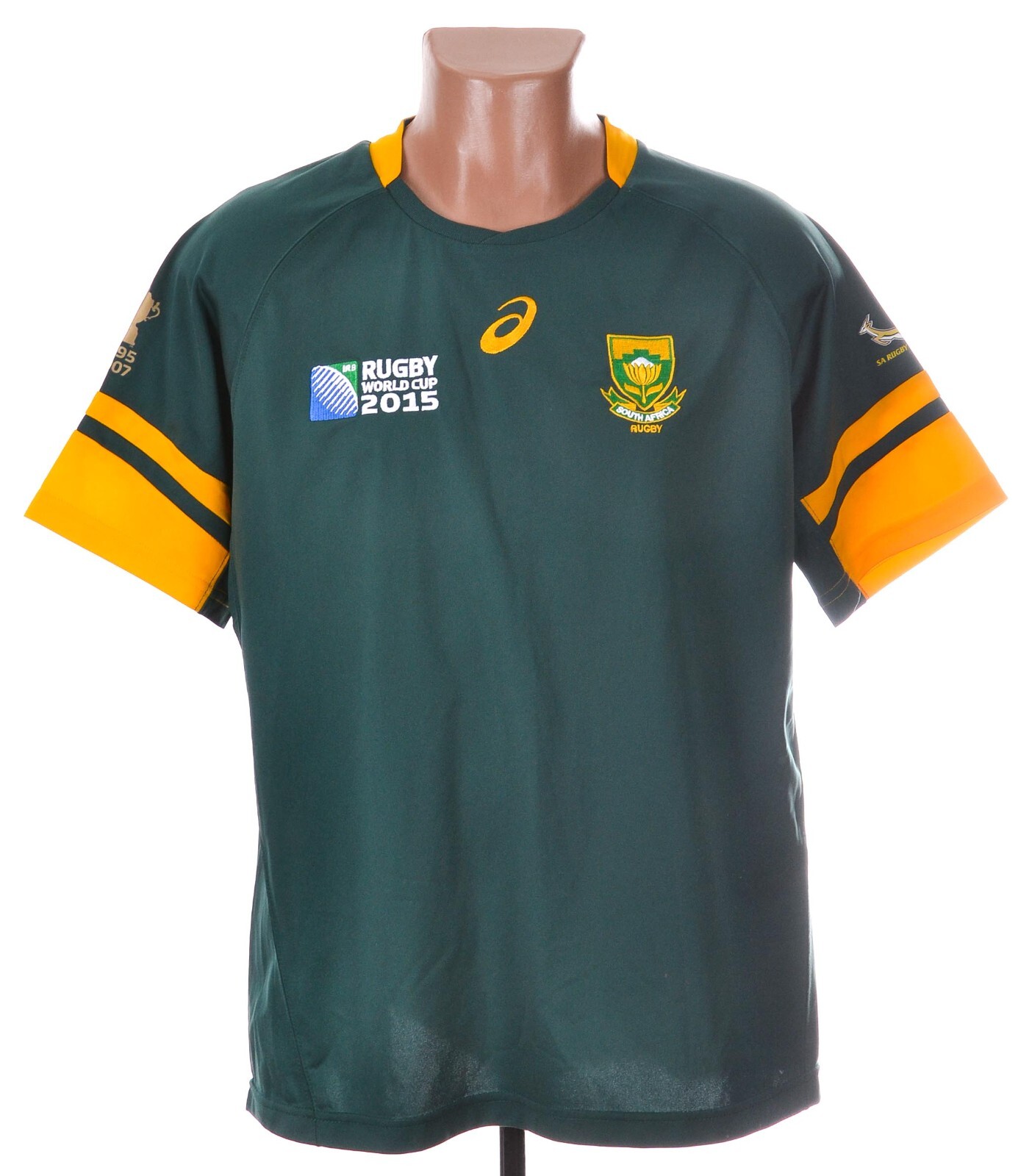 【レディース】Asics ラグビーシャツ 南アフリカ代表 2015 RUGBY UNION SOUTH AFRICA 2015 WORLD CUP SHIRT JERSEY ASICS