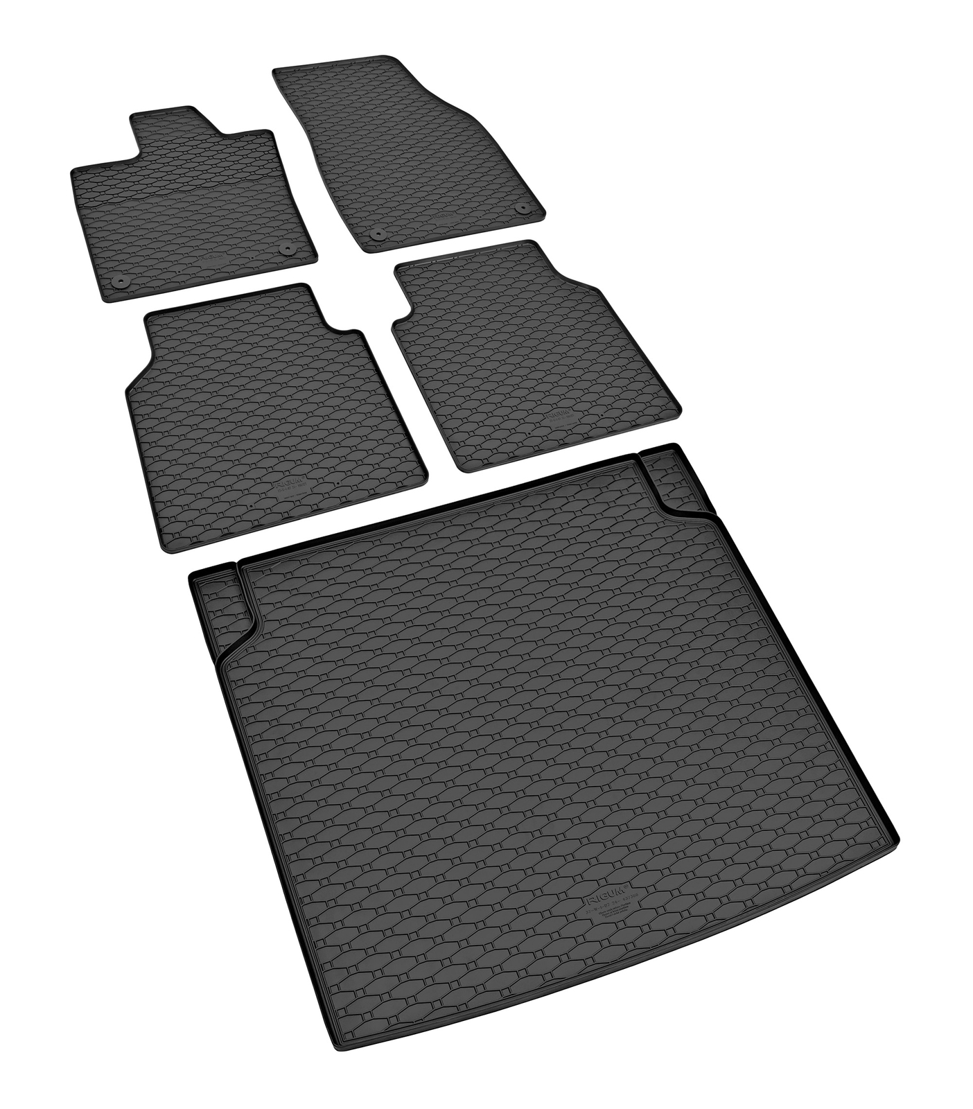 Gummifußmatten und Kofferraumwanne passend für VW ID.7 Tourer ab 2024