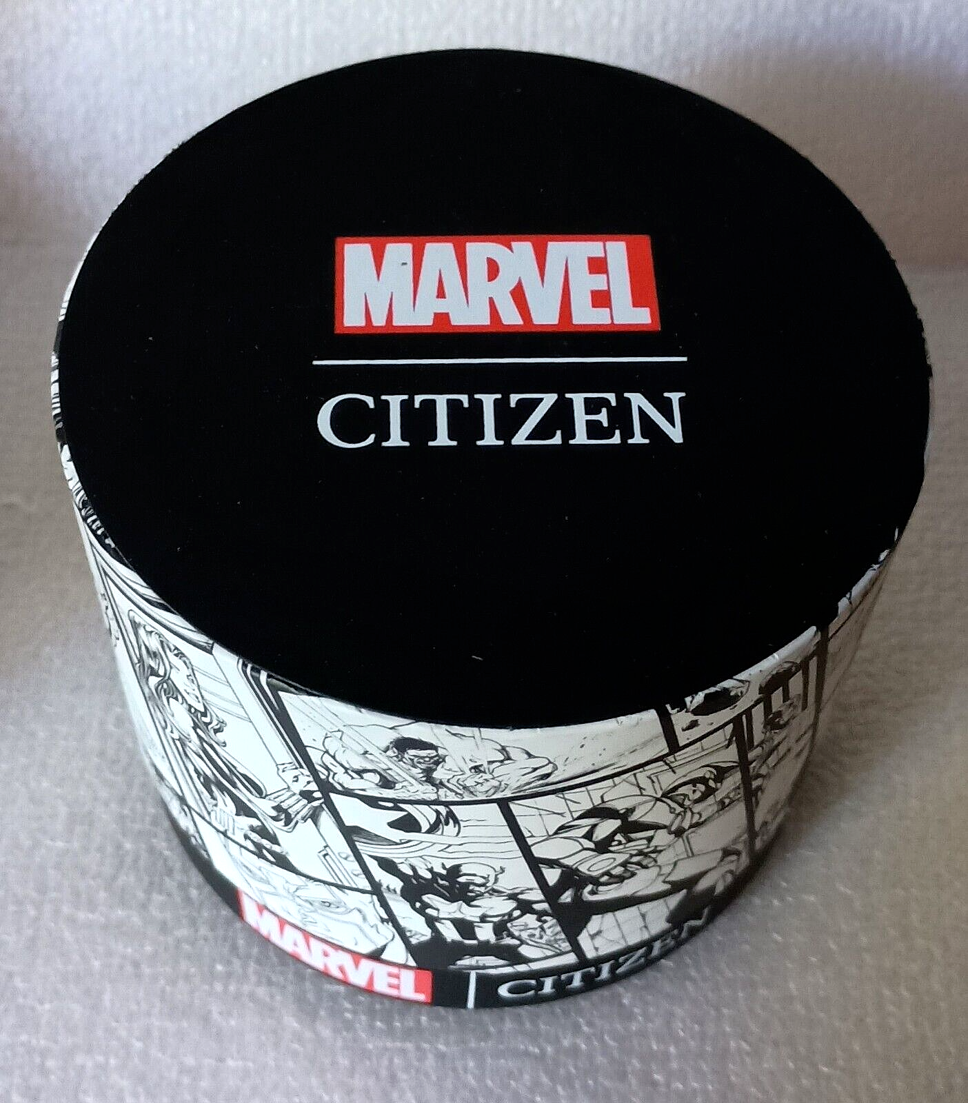 Pre-owned Citizen Eco-drive Aw1367-05w Marvel Captain America Watch