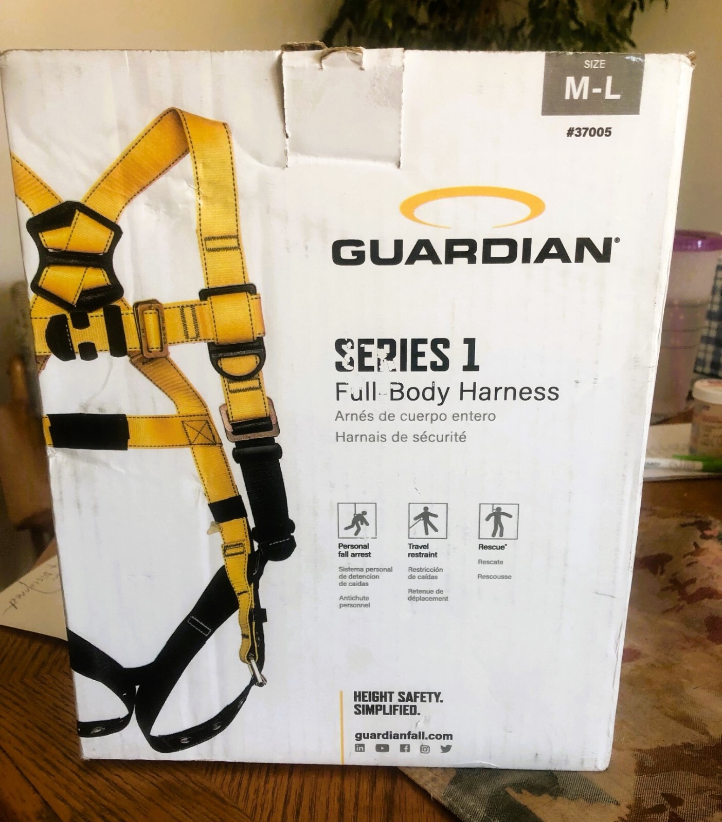 Guardian Fall Protection #37005 Series 1 Harness W/PT Chest