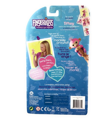 NEW Fingerlings TIFFANY Fashionista Tutu Diaper Authentic Pink Monkey 3 Outfits