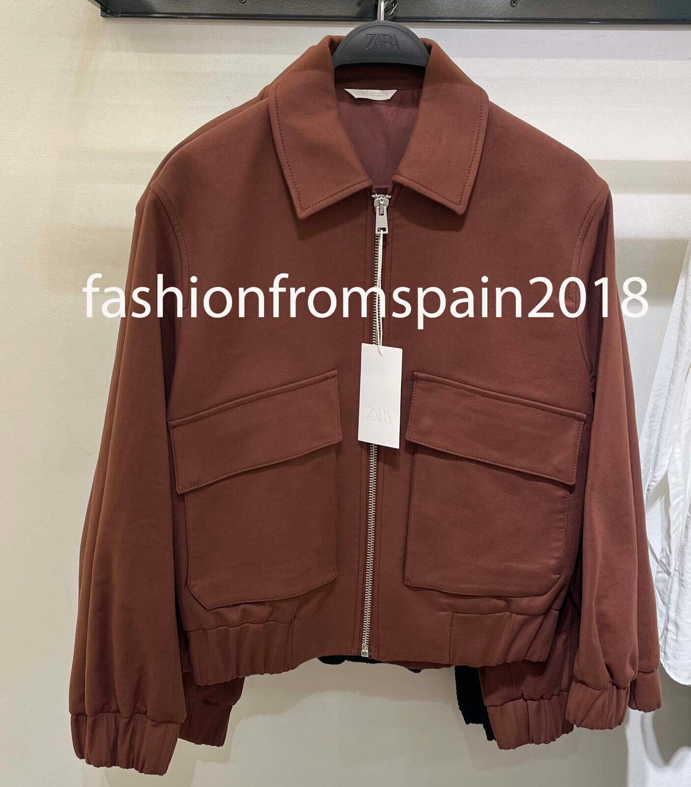 ZARA NEW MAN COTTON POCKET JACKET MARSALA BROWN S-XL 4237 ZARA NEW MAN COTTON POCKET JACKET MARSALA BROWN S-XL 4237