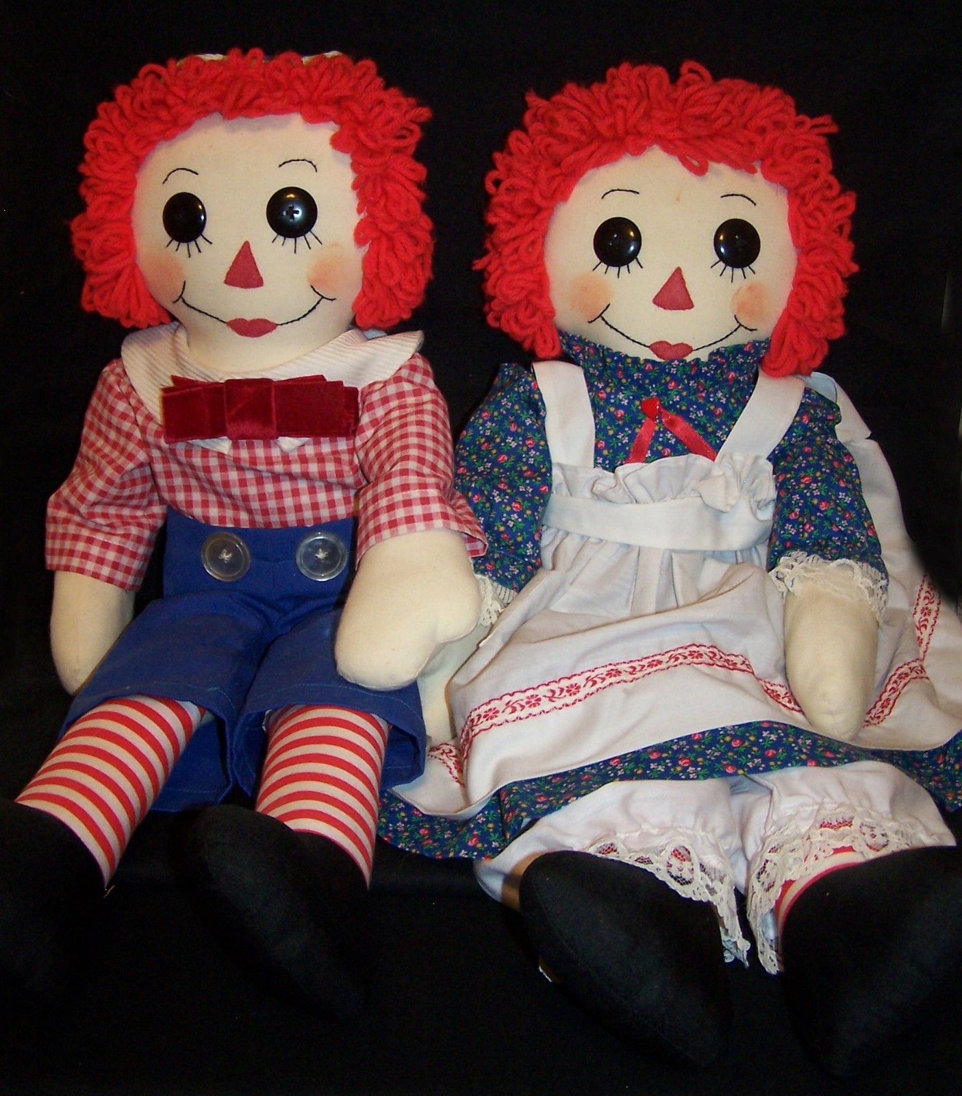RAGGEDY ANN（American Dolls）壁掛け 70s Vintage Raggedy Ann Andy Wall Decor Plaques Pair Set