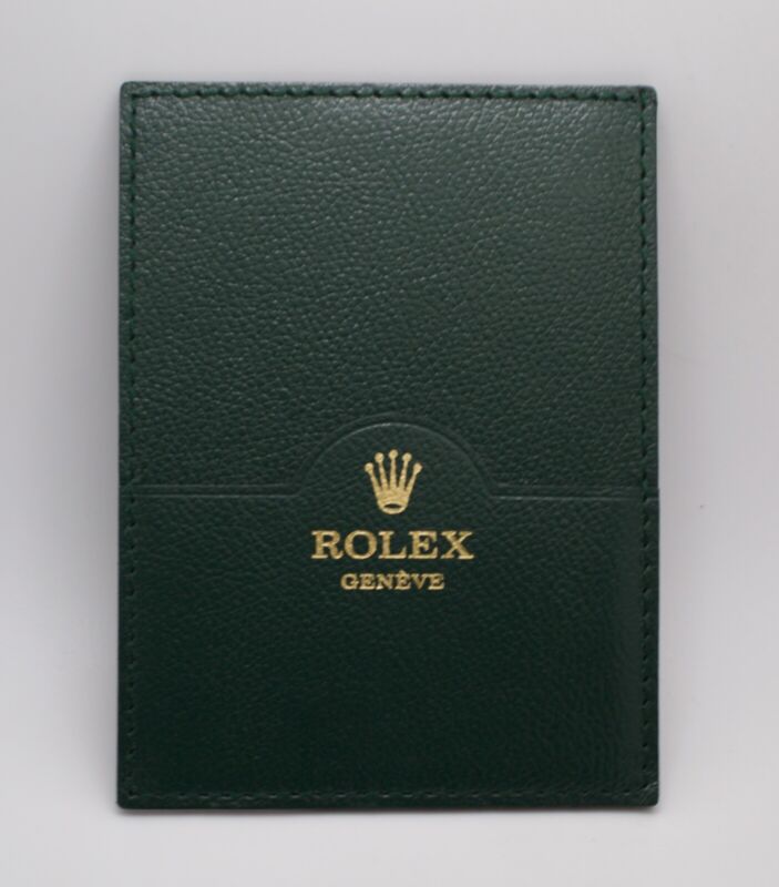 Genuine Rolex Green Leather Wallet Card Holder