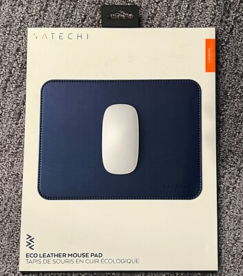 BRAND NEW - SATECHI ECO-LEATHER MOUSE PAD - BLUE