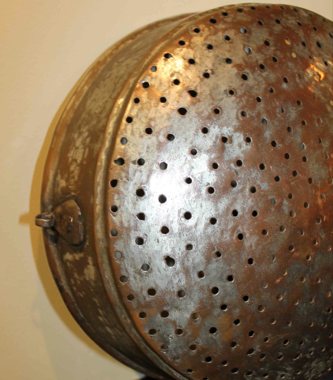 Hand Hammered Late 1800s SOLID COPPER Colander / Seive