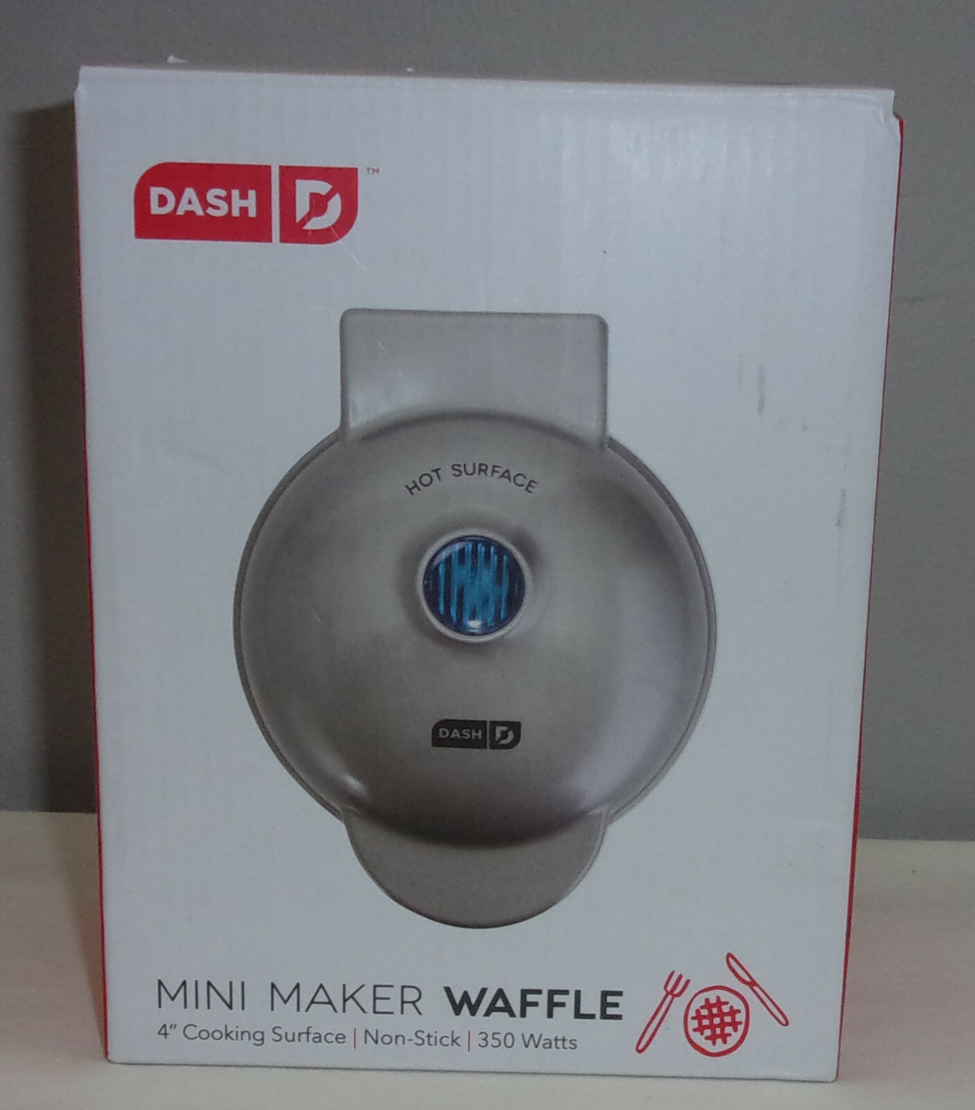 Dash Nonstick Mini Waffle Maker Silver Non Stick 350 Watts