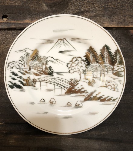 ?? LOT OF 3 Kutani Golden 6” Dessert HAND-PAINTED PLATE ??