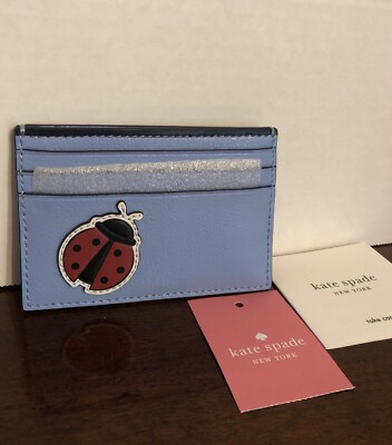 Kate Spade enchanted forest LADY BUG small card holder $79 NWT