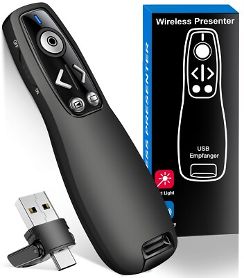 Power point Presentation Remote Control Wireless USB PPT Presenter Laser Pointer