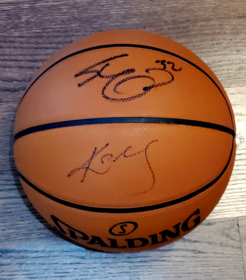 NBA Los Angeles Lakers Kobe Bryant Shaq O Neal Signed Autographed Basketball COA