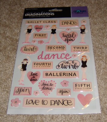 Creative Imaginations Epoxy Sticker Sheet ~ Jone Hallmark Ballet