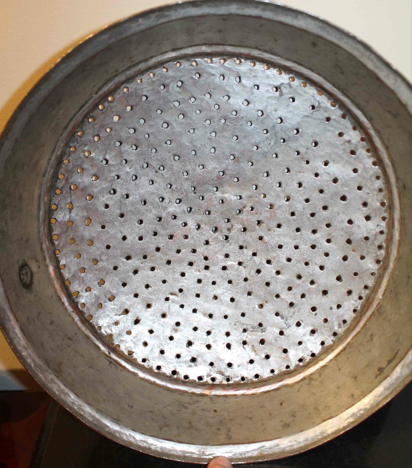 Hand Hammered Late 1800s SOLID COPPER Colander / Seive