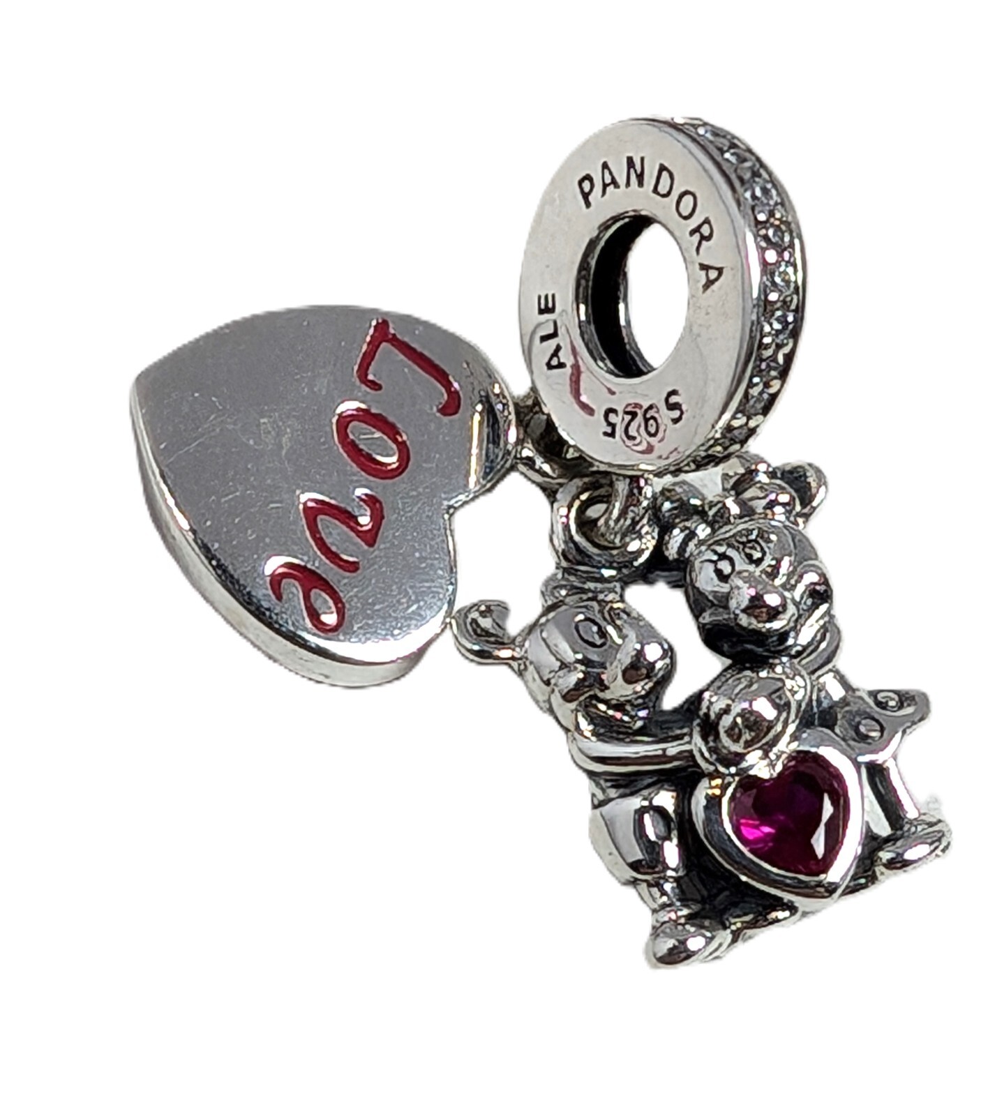 Authentic Pandora Charm, Disney Mickey and Minnie With Love