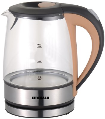 Emerald 1.2L Compact Glass Electric Kettle (1350)- New