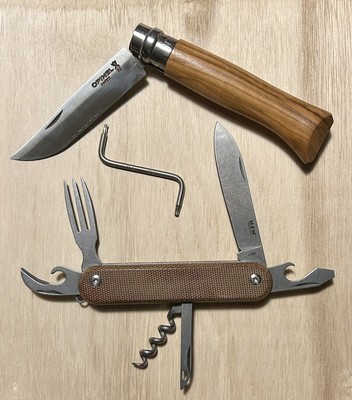 MKM-Maniago Knife Malga 6 Bohler M390 Steel Blade Micarta Opinel combo
