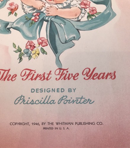 Vintage 1946 Baby Memory Book Our Baby First 5 Years Boy Girl Whitman Publishing