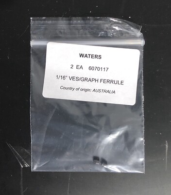 Waters, Ferrule, Graphite/Vespel, ESI, 16-16, (P/N 700000343) QTY 2 *NEW SEALED*