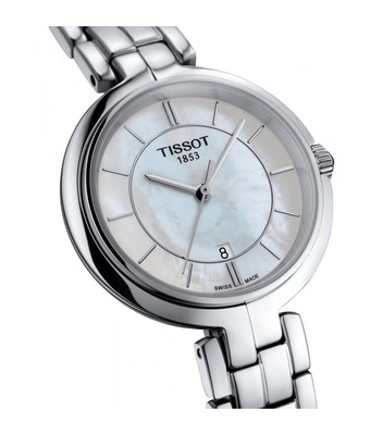 Pre-owned Tissot Flamingo Women's White Mop Dial Bracelet Watch T0942101111100 $360