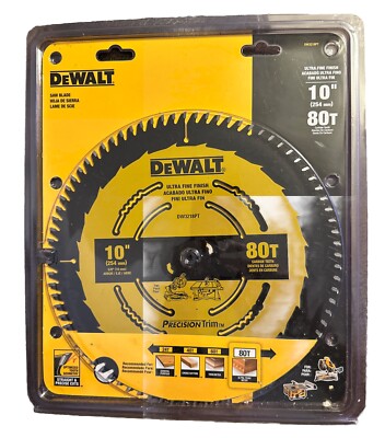 Dewalt DW3218PT Precision Trim 10  80T Carbide ATB Fine Crosscut Saw Blade NIP