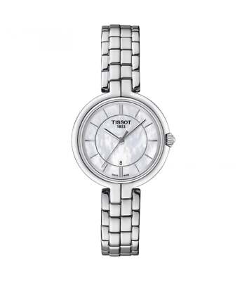 Pre-owned Tissot Flamingo Women's White Mop Dial Bracelet Watch T0942101111100 $360