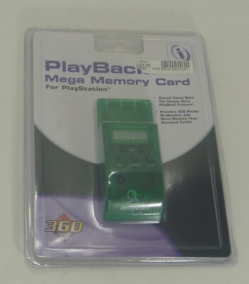 NEW SEALED PlayBack Mega Memory Card PlayStation 1 PS1 360 Blocks Interact 