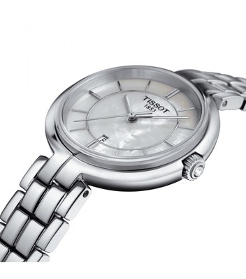 Pre-owned Tissot Flamingo Women's White Mop Dial Bracelet Watch T0942101111100 $360
