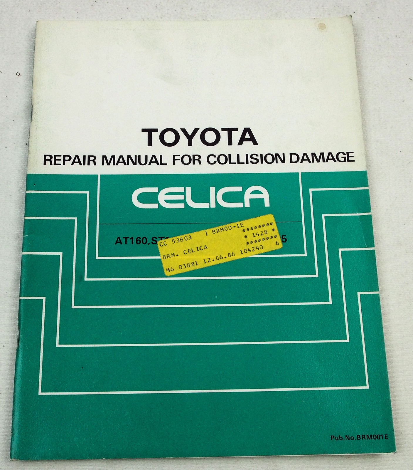 Repair Manual Toyota Celica AT160 ST161 Collision Damage 1985