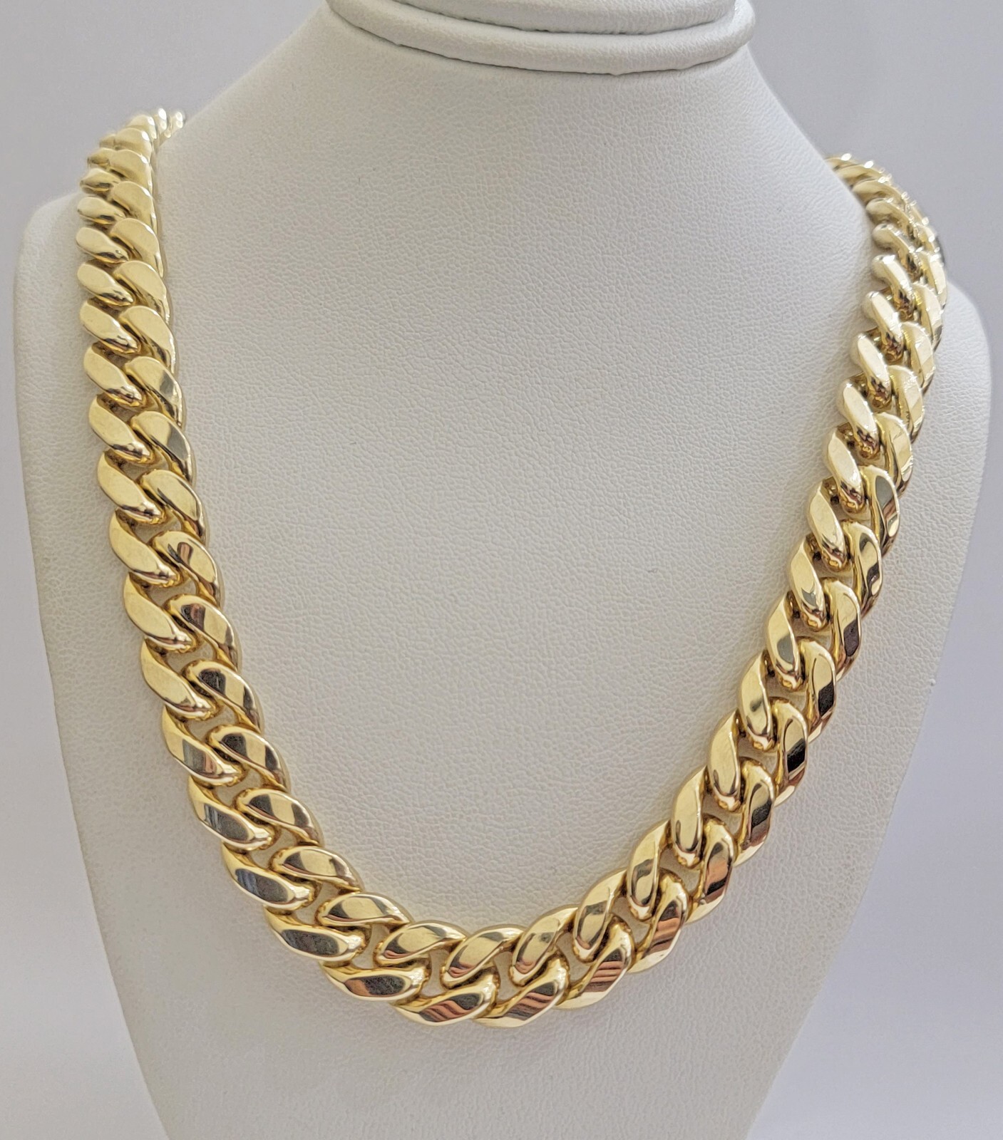 Pre-owned My Elite Jeweler 11mm Cuban Solid Link Chain Men's Necklace 10k Yellow Gold 22" Thick Heavy Sale