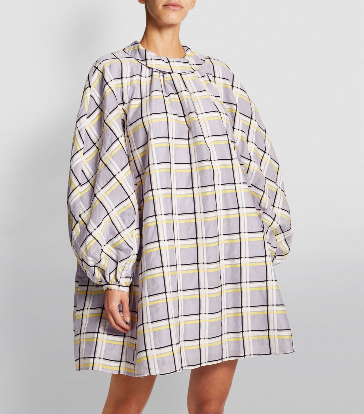 STINE GOYA Samantha Checkered Organza Trapeze Dress Size XS