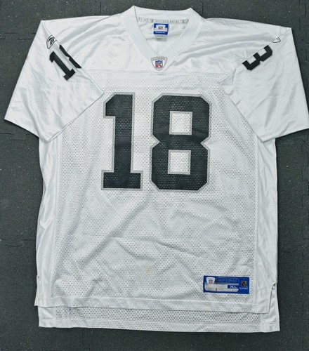 シャツ Reebok Oakland Raiders Randy Moss Jersey NFL Randy Moss 18 Oakland Raiders Reebok Vintage Mesh White