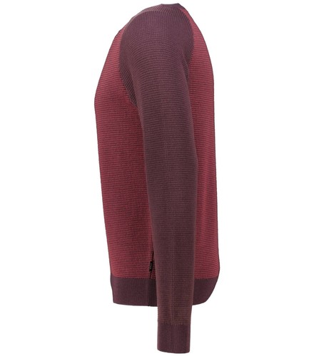 Pre-owned Hugo Boss Men Dairon Sweater Wool Long Sleeves Pullover Crew Neck Open Red