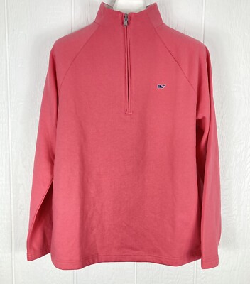 Vineyard Vines 1/2 Zip Pullover Sweater Brushed Terry Lobster Reef Mens Medium