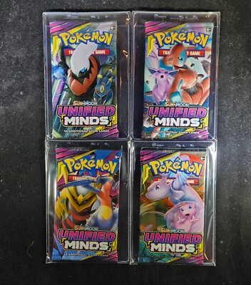 Unified Minds - Sealed 4 Booster Pack Art Set - Pokémon Sun & Moon TCG