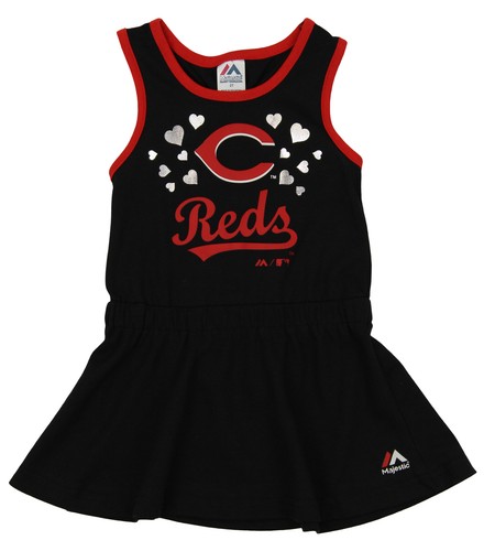 Платье Majestic MLB Girls Toddler Cincinnati Reds Criss Cross, черное