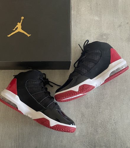 Size 7 (GS) - Jordan Max Aura Mid Black Gym Red | eBay