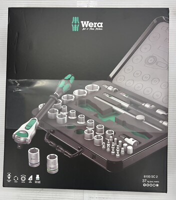 Wera 05003645001 8100 SC 2 Zyklop Speed Ratchet Set, 1/2'' drive, metric