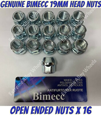 Alloy Wheel Nuts S open x 16 M12x1.5 Kia Picanto Pregio Pro Ceed Rio Sedona