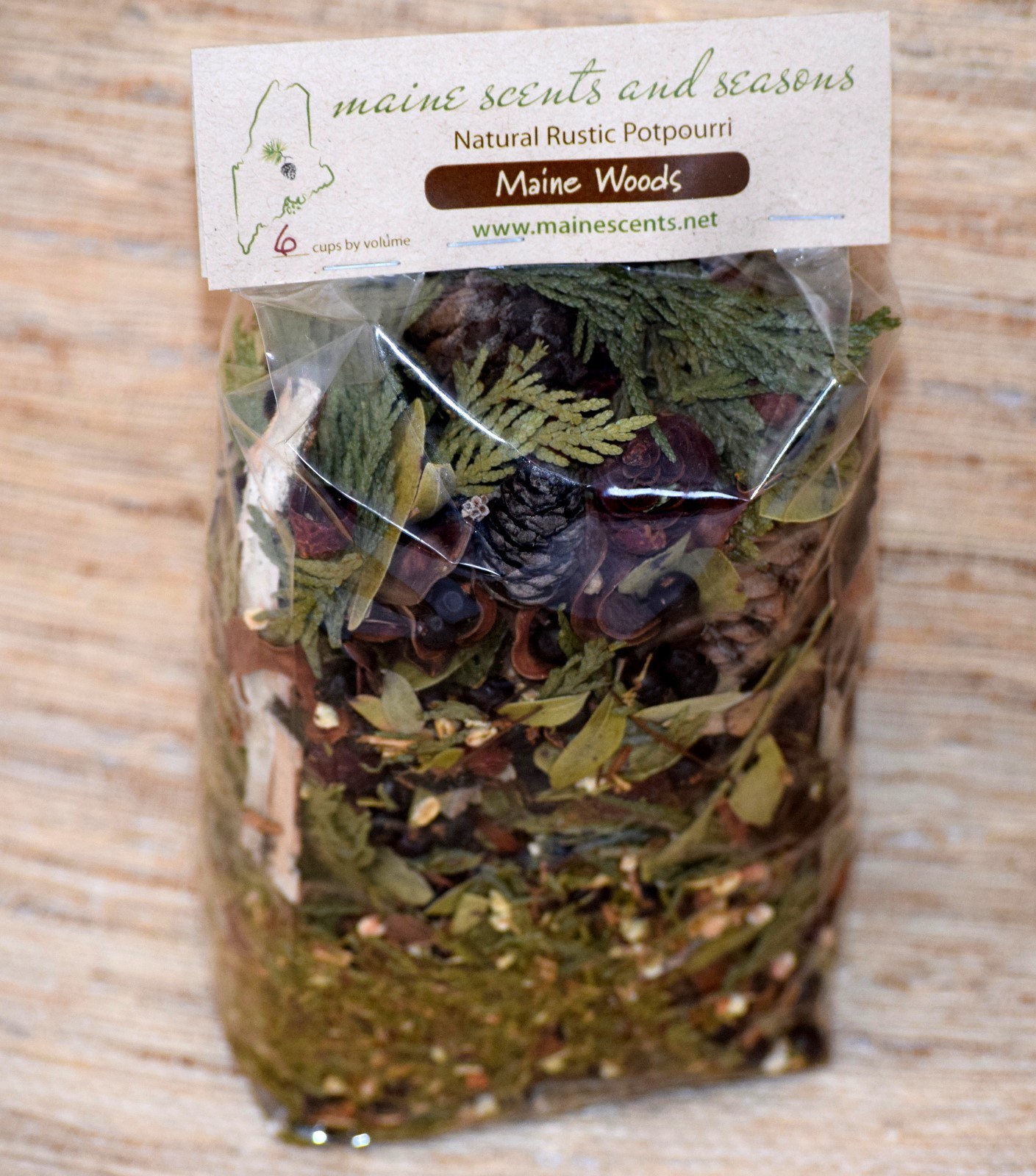 Maine Woods Potpourri Natural Rustic 6 Cup Bag