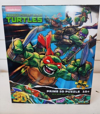 Nickelodeon Prime 3D Puzzle Teenage Mutant Ninja Turtles 500 Piece 24''×18'' NEW