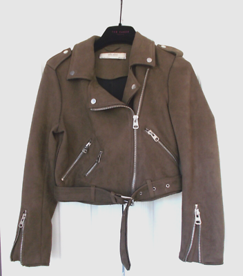 Zara biker hotsell jacket suede