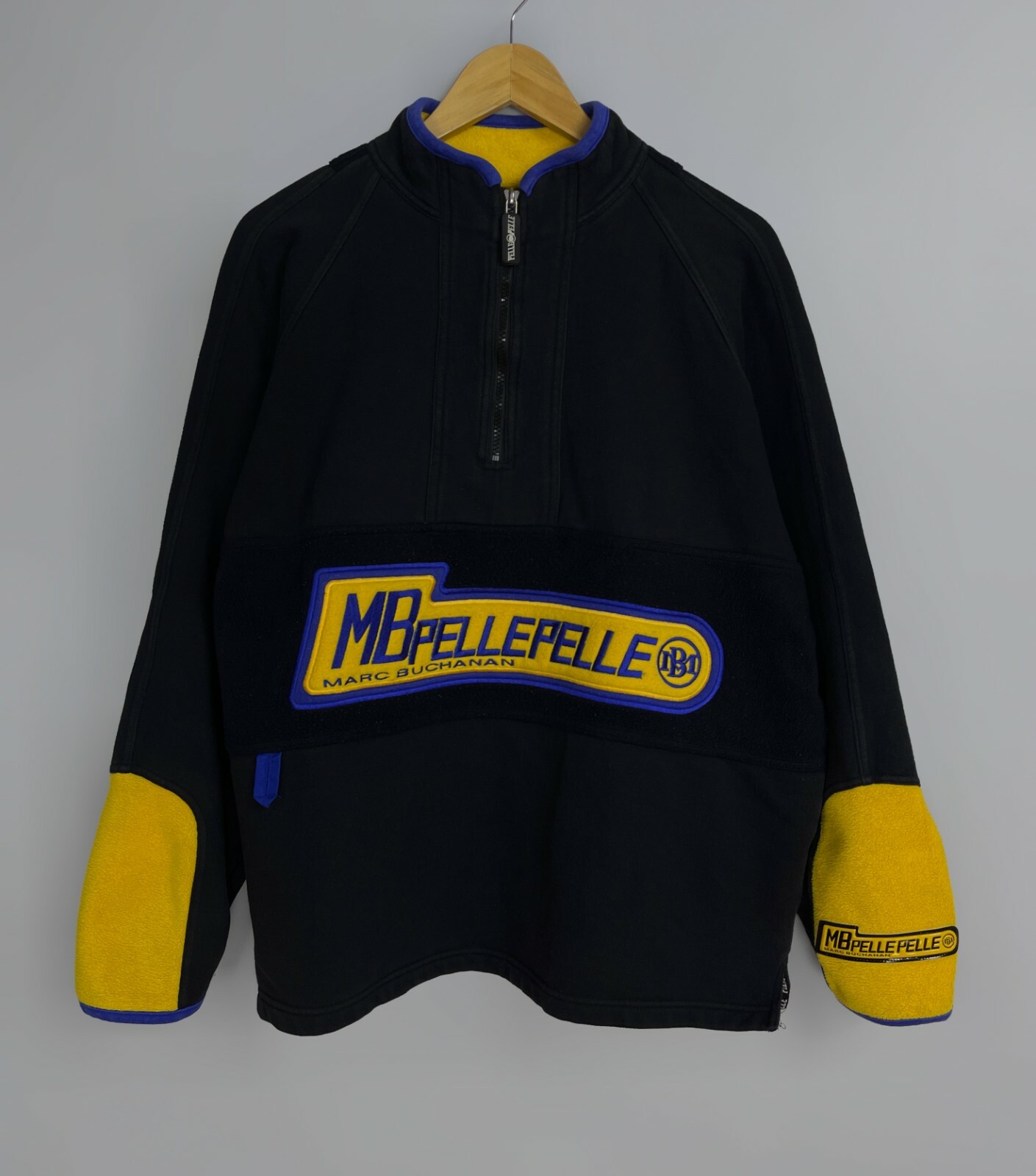90s Pelle Pelle Marc Buchanan スウェット Rare Vintage 90's PELLE PELLE Marc Buchanan Big Logo Sweater