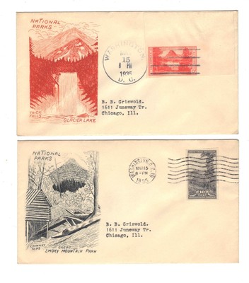#756-65  National Parks --Grimsland set-- Imperforate