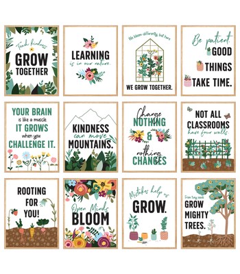 Carson Dellosa Mini Posters: Grow Together Poster Set (12 mini posters)