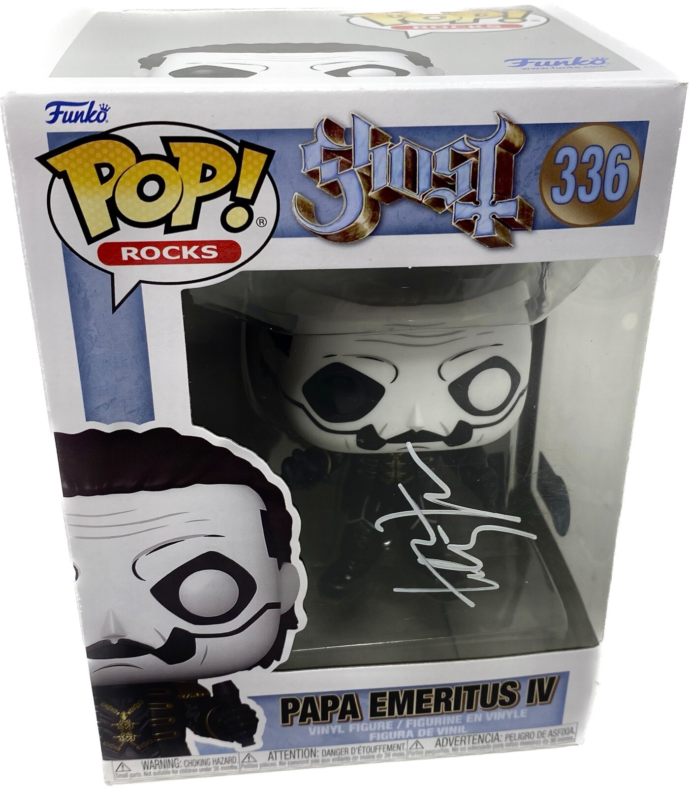 【TOBIAS FORGE直筆サイン入り】限定Funko POP! Ghost Tobias Forge Ghost Signed Funko Pop Papa Emeritus IV 336